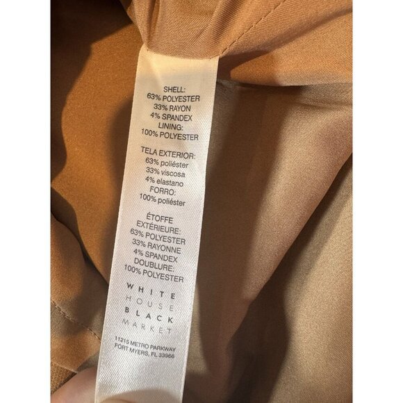 White House Black Market Skirt Women’s 8 Tan & Black Color Block $88 Career - Picture 12 of 16